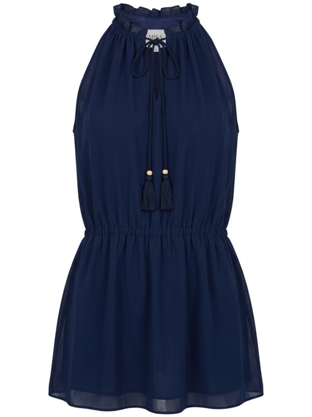 MISA Los Angeles Tie Neck Mini Dress - size XS